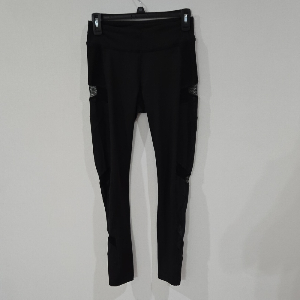 Live Electric Sz X/S Black Mesh Detail Leggings